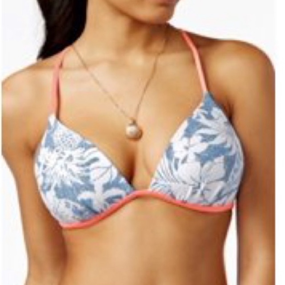 Hula Honey Aloha Push-up Floral Bikini Top ONLY,XL